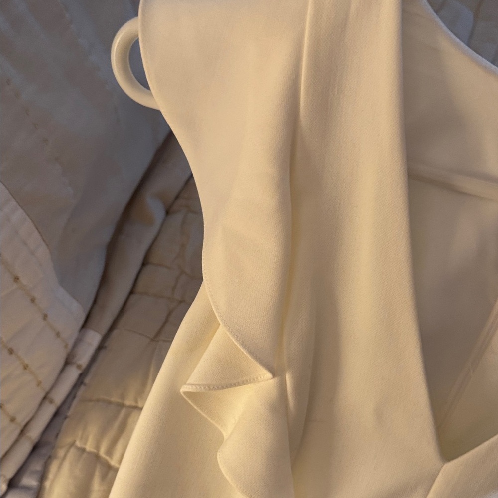 French Connection White Ruffle Mini Dress - Picture 4 of 4